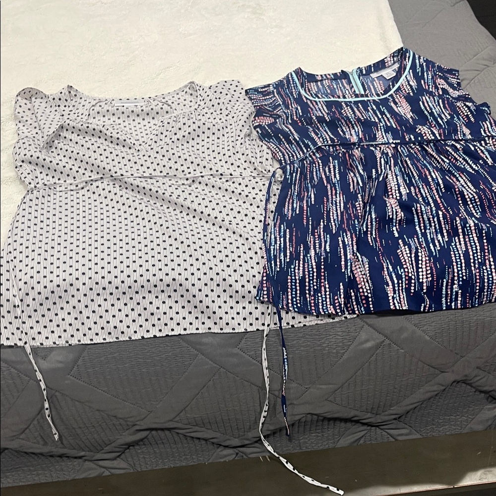 Lot of 2 Motherhood Maternity blouses size Small